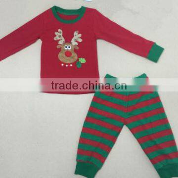 Wholesale family christmas pajamas stripe baby clothes clothing set kids pajamas