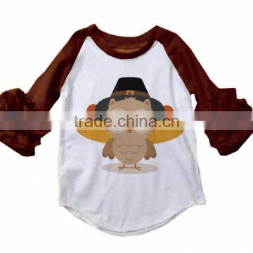 2017wholesale Fashion Clothing Cute Printing Girls Boys Turkey Tops photo-4