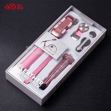 Aluminum Selfie Stick PU Handle Tripod Selfie Stick With Remote photo-4