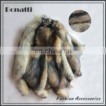Genuine raw raccoon fur skins