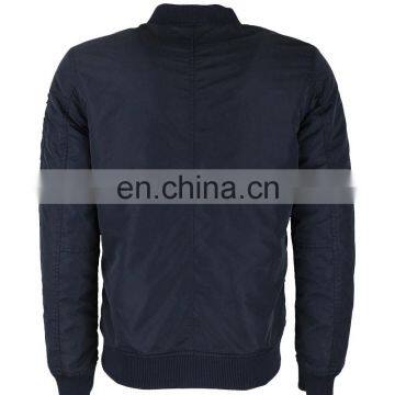 High Quality Nylon Plain Navy Flight Bomber Jacket Mens photo-3