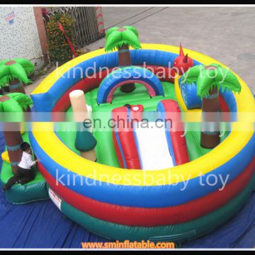 Great Fun inflatable round bouncer castle,garden bouncy house for toddler,baby jumping house for kid