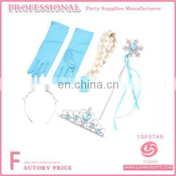 Wholesale Accessory Frozen Elsa Wand Gloves Elsa Toddler Crown Gloves For Party Decoration