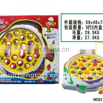 Saleable musical B/O magnetic kid fishing toy HC81297