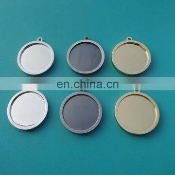 round blank lower layer dog tag in both sides