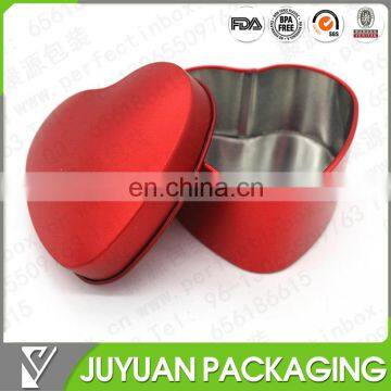 Cute heart shaped metal wedding favor box candy tin box wholesale