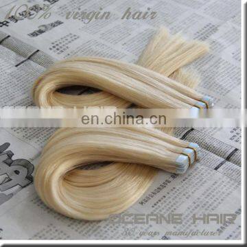 Alibaba express golden supplier best quality double drawn wholesale tape hair extensions