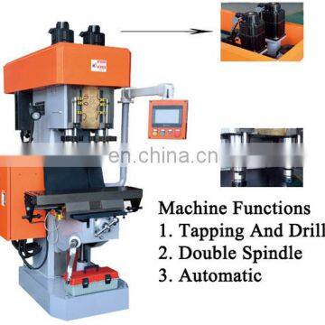 Plumbing Fittings Car Parts Double Spindle High Frequency Drilling and Tapping Machine photo-3