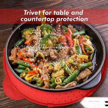 3 In 1 Kitchen Splatter Screen Silicone Oil Splatter Guard Guard Heat Insulation Cooling Mat For Frying Pan Screen Strainer photo-4