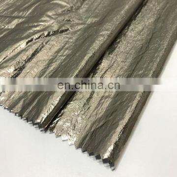 High Quality Waterproof Silver Foil Gilding Crinkle Nylon Taffeta For Down Jacket photo-6