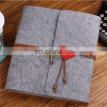Fashionable Design School Notebook Planner Felt Fabric Book Cover With Strap for Notebook photo-6