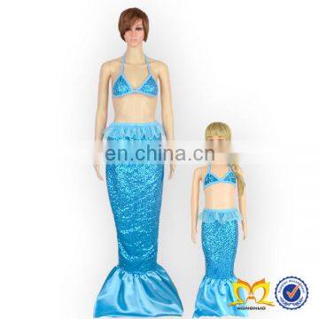 Stylish Turquoise Women Wear Mom Baby Girl Set Sequin Summer Latest Skirt Design Pictures, Pictures Of Long Skirts And Tops