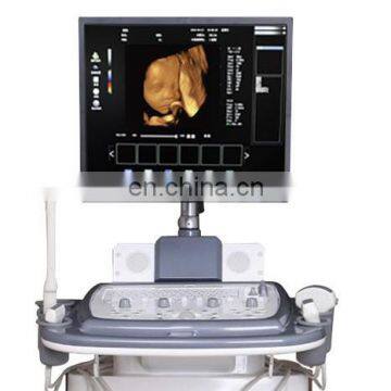 2019 Popular Medical 3D/4D color doppler trolley B ultrasound machine/ultrasound scanner