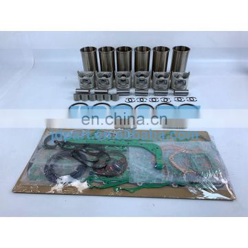 6HE1 Overhaul Kit With Piston Rings Cylinder Liner Full Gasket Kit Bearing Set For Isuzu