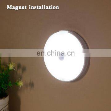 Manufacturer Round Battery Powered Wireless PIR Motion Sensor MINI Indoor Night Light photo-4