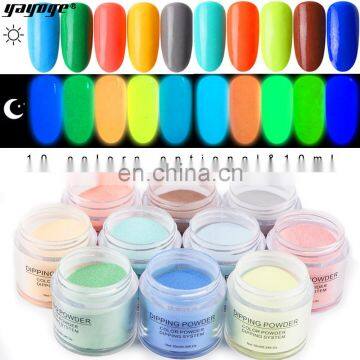 Best Price Color Supplier Decorate Noctilucent Dipping Nails System Glow in Dark Powder Acrylic Powder photo-4