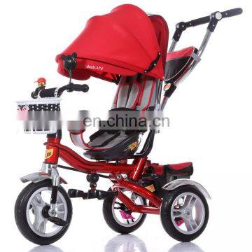Hot Selling Factory Price Children Tricycle / Kids Trike With Foldable Pushbar Rotating Baby Tricycle photo-2