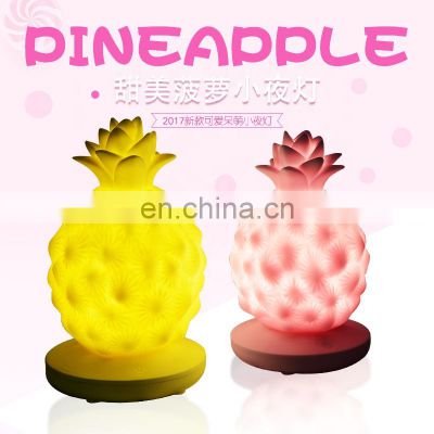 2020  Christmas Valentine Halloween pineapple Shaped Creative Gift Factory 3D Led Night Light For Kids