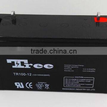 Maintenance Free Home Solar System battery 12v100ah gel deep cycle battery