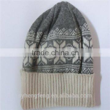 Wholesale printing women knitted hat