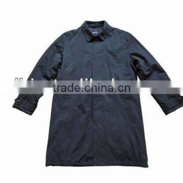 Garment factory polyester long jacket for men