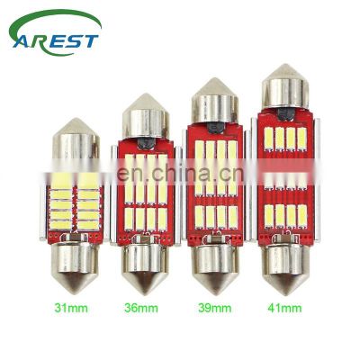 50Pcs Festoon 31mm 36mm 39mm 41mm LED Bulb Super Bright 3014 SMD Canbus Error Free Reading Lights Interior Doom Lamp