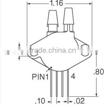 Differential Pressure Sensors, Transducers XPCL XPCL10DTC SENSOR PRESS DIFF 10" H2O 4SIP Barbed photo-2