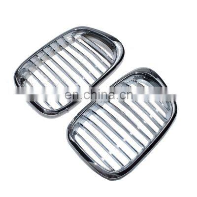 For BMW E39 525i 528i 530i Left+Right Hood Grills Chrome Pair 51137005837/38 NEW