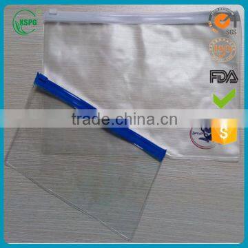 Custom waterproof plastic pvc zipper document bag