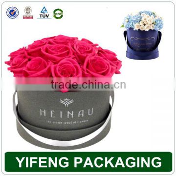 Flower Design Packaging Rose Round Flower Box For Flower Gift