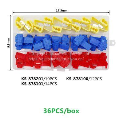 Quick Connection Clamp, Wire and Wire Buckle Connector, Boxed 36 Pcs, Red, Yellow and Blue photo-2