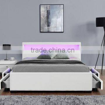 Modern Design Wood Double Bed Designs With Box photo-6