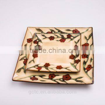 American Pastoral Style Stoneware 16pcs Dinnerware Set With Flower Design photo-2