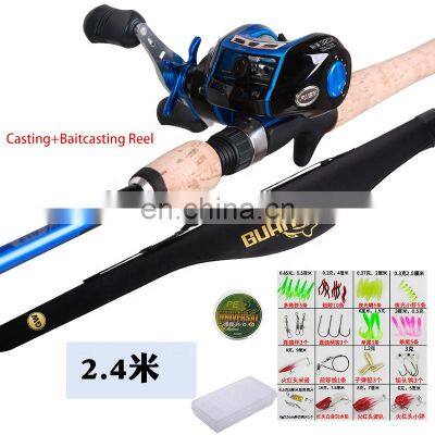 Guangwei  2.1m 2.4m custom fishing rod carbon fiber sea bass fishing rods baitcasting