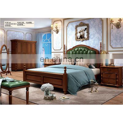 High quality antique beds home furniture king size wooden support bed frame