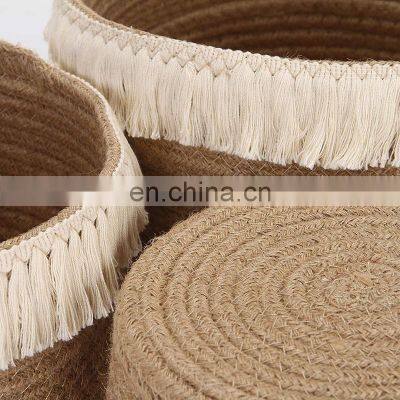 Affordable Wholesale Price Decorative Under Shelf Round Nursery Baby Kids Storage Basket photo-4