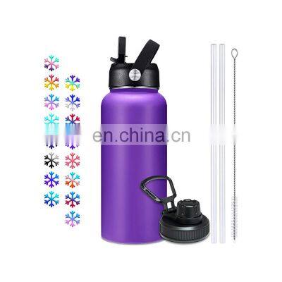 Outdoor Stainless Steel Double Wall Vacuum Insulated Sports Water Bottle Wine Tumblers with Handle Lid