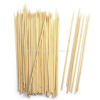 Food Grade Wholesale 100 Count Bamboo Skewers wooden bbq shish kabob sticks