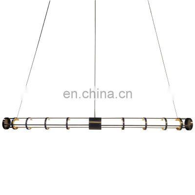 Nordic Style Chandelier Long Strip Dining Room Minimalist Bar Office Pendant Lamp LED Home Decor Hanging Light