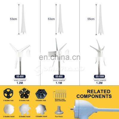 400W 500W 5 Blades Free Energy Windmill 12V 24V 48V Wind Power Small Wind Turbine Generator MPPT Controller For Home Use photo-5