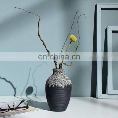Modern Creative Vazo Small Vase Handmade Gold Ceramic Golden Vases Black Silver White Ceramic Vase For Home Decor photo-2