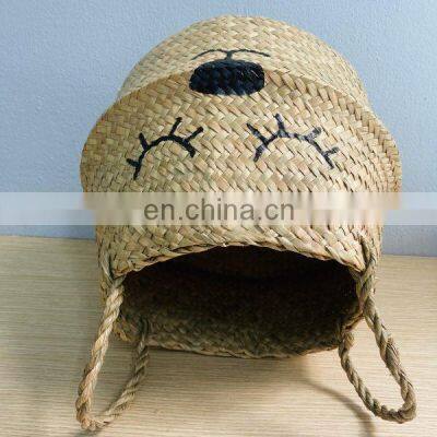 Sleepy Bear Set Seagrass Belly Basket Plant Holder Storage Basket Decor Home High Quality photo-3