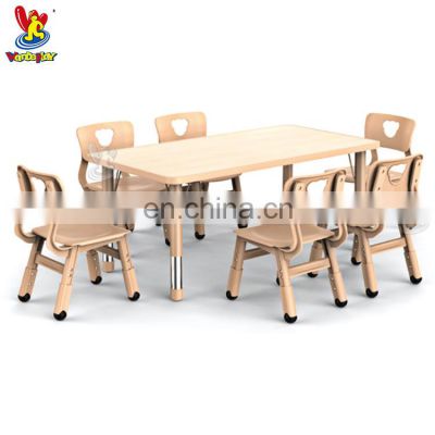 Children Table and Chair Indoor Plastic Furniture Sets for Preschool