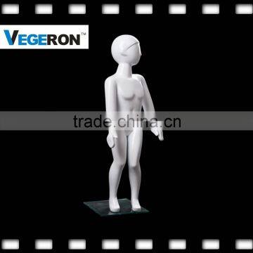 Hot Sell Full Body Fiberglass Kids Mannequin Abstract Mannequin With Sculptured Hair photo-4
