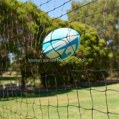 HDPE Black Knotted Sports Court Fence Net, Baseball Football Practice Barrier Netting