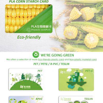 100% Eco-friendly Factory Price Bio Eco-friendly PLA Polylactic Acid Card PLA Material Smart Card photo-5