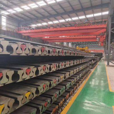 Supply Q235B hot-rolled steel rail 24kg 50kg heavy rail QU80 lifting rail in stock with cutting and punching capabilities