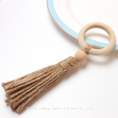 Braided Tassel Napkin Ring Hotel Banquet Tableware Napkin Holders Home Restaurant Table Decorations photo-2