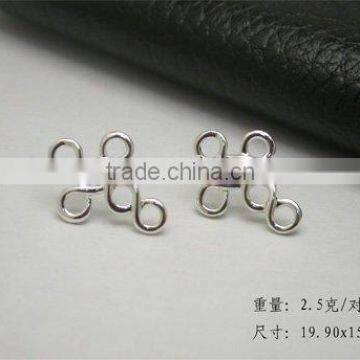 silver stud earings, cross stud earrings