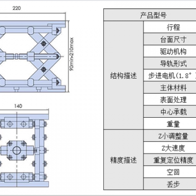 Electric Lift Table Stroke 120mm Scissor Type Displacement Adjustment Table Vertical Z-axis Lift Table photo-3